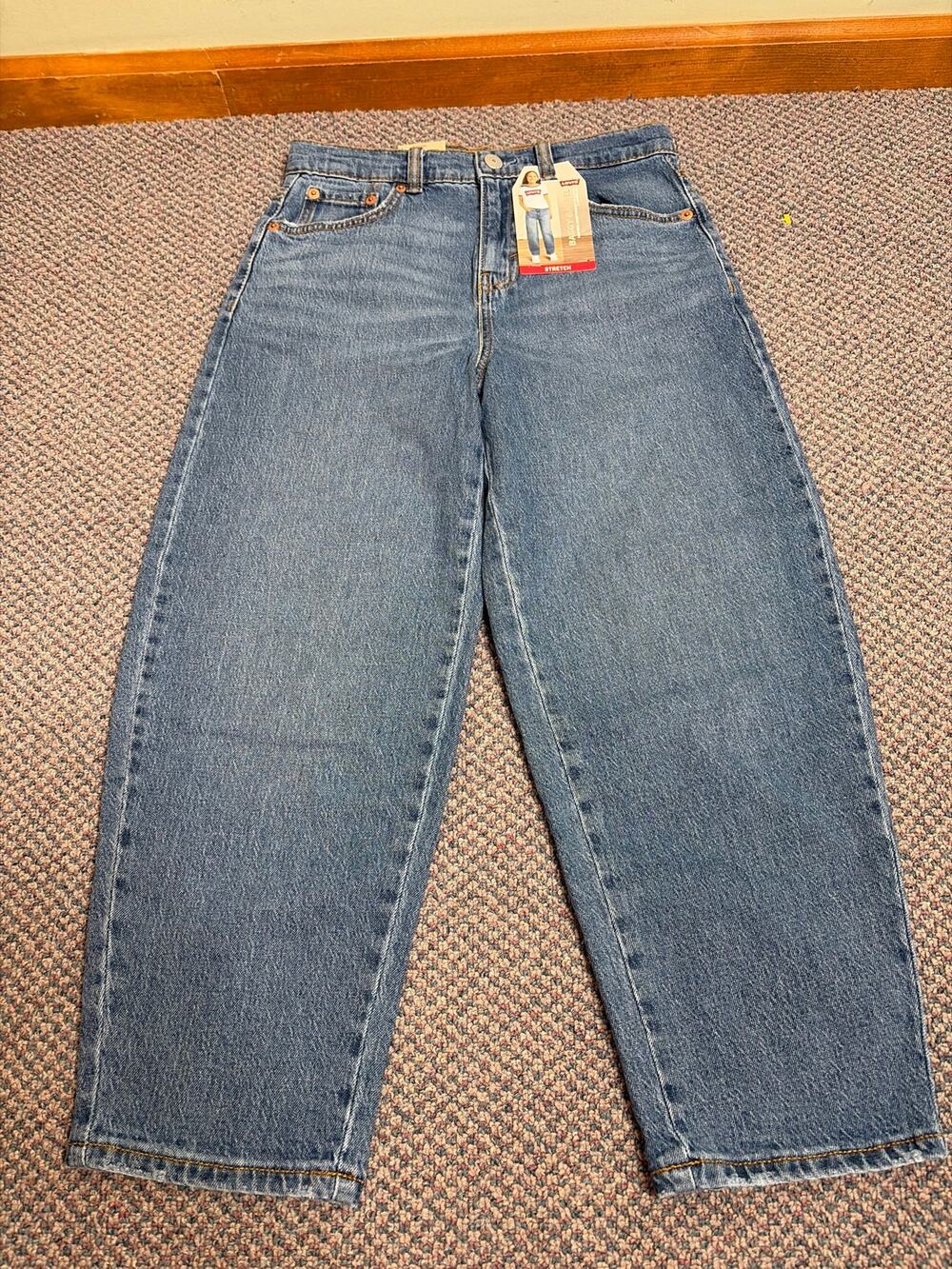 Levi's Girls Baggy Barrel High Rise Jeans 10 Regular